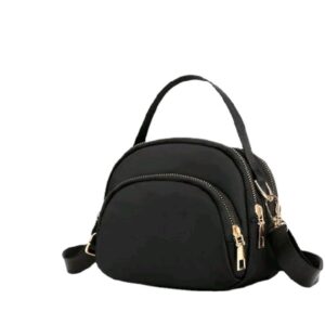 round  black  black bag