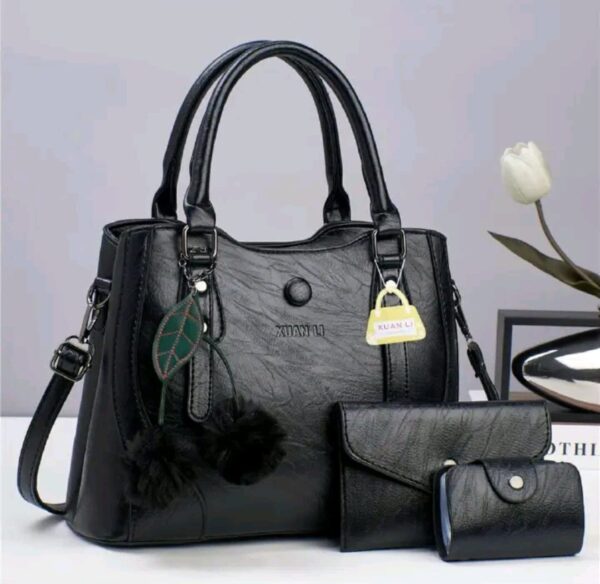 Black  leather hand bag