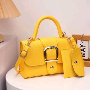 yellow  fine handbag