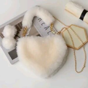 white heartless bag