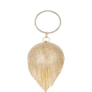 round  gold bag
