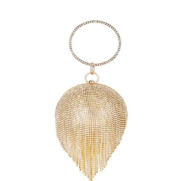 round  gold bag