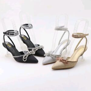 rhinestone _tie up heels  for  women