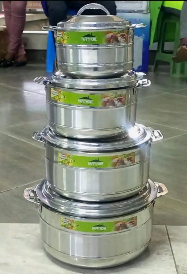 happy  home 4 pcs hot pots  stainless steel
