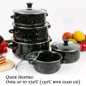 10pcs enamel stainless  steel   non stick  cookware  set cooking  pots  sufuria