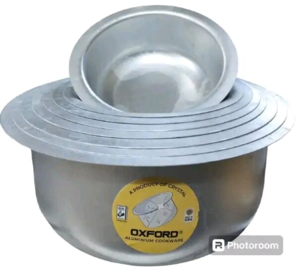 4pcs  size  12 to 16 black  Oxford  light aluminium  cooking  pots