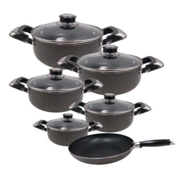 James pot 11pcs heavy none  stick   granite  cooking  pots  sufuria  with pan