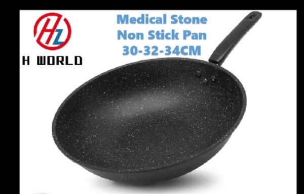 quality  medical  stone  wok physical non stick  pan