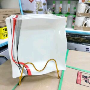 6pcs square  melamine  plates  dinner  set